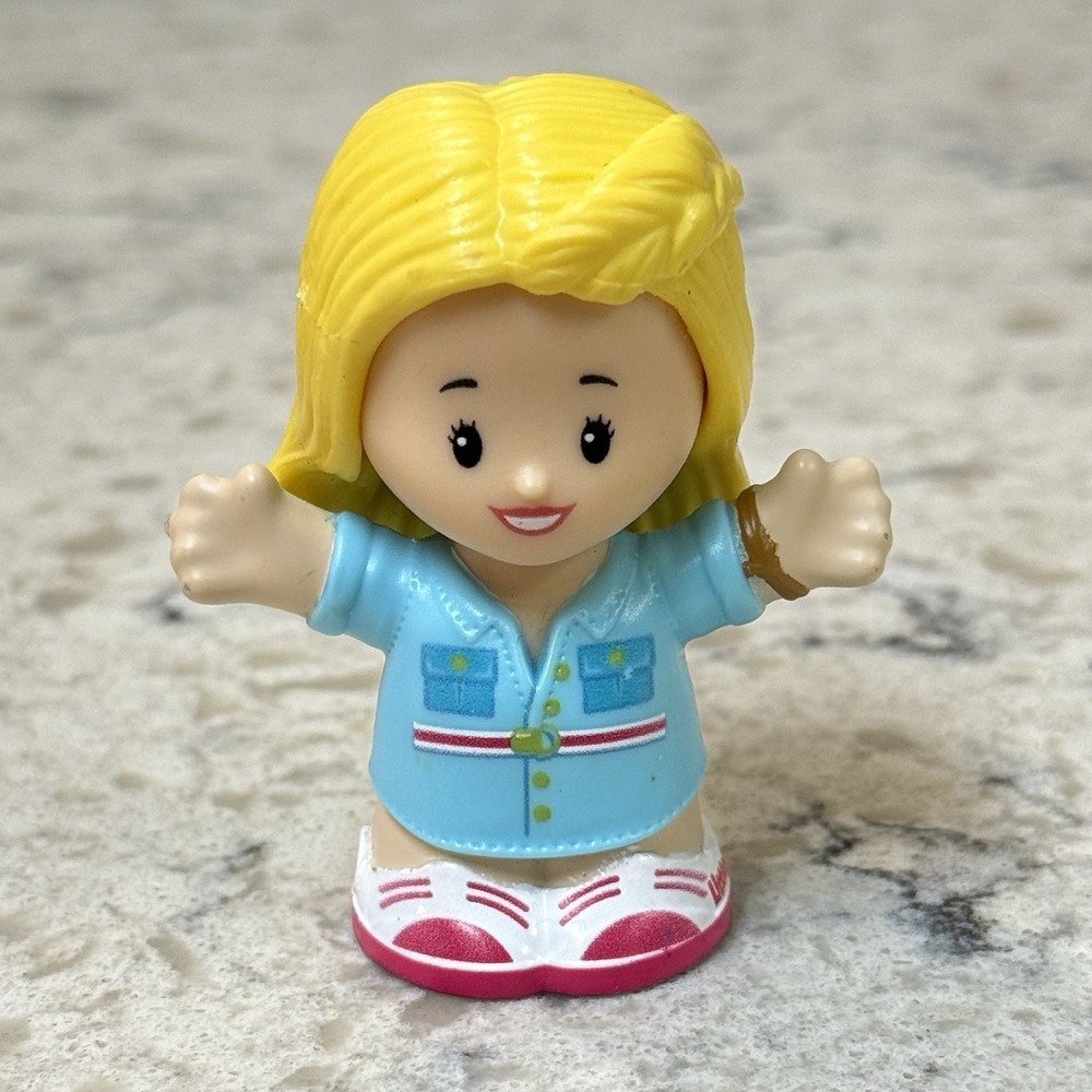 Fisher Price Little People Barbie Blonde Hair Blue Pink Girl 2022